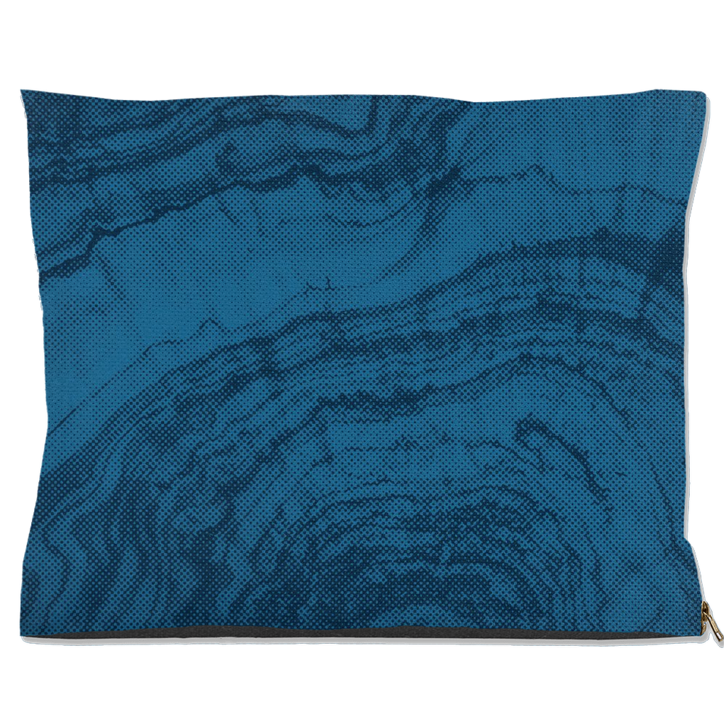 "Woodsy" Dog Bed ā Blue Woodgrain