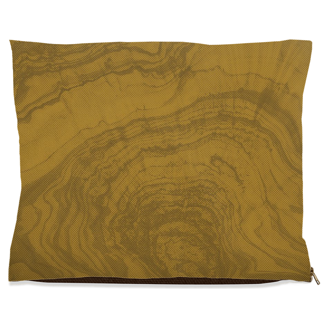 "Woodsy" Dog Bed β Ochre Woodgrain