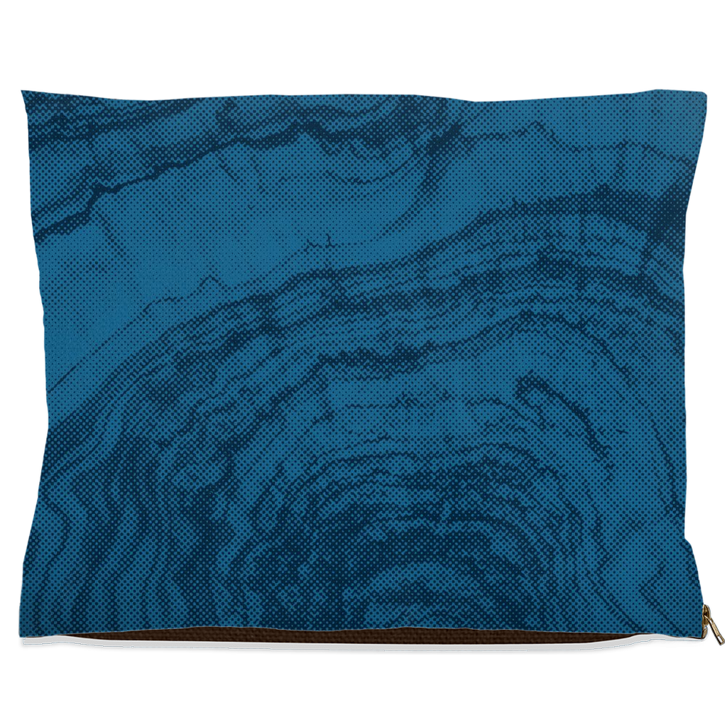 "Woodsy" Dog Bed ā Blue Woodgrain